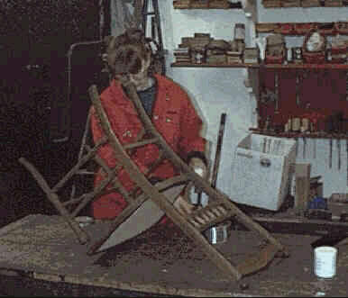 WAXING A CANE CHAIR